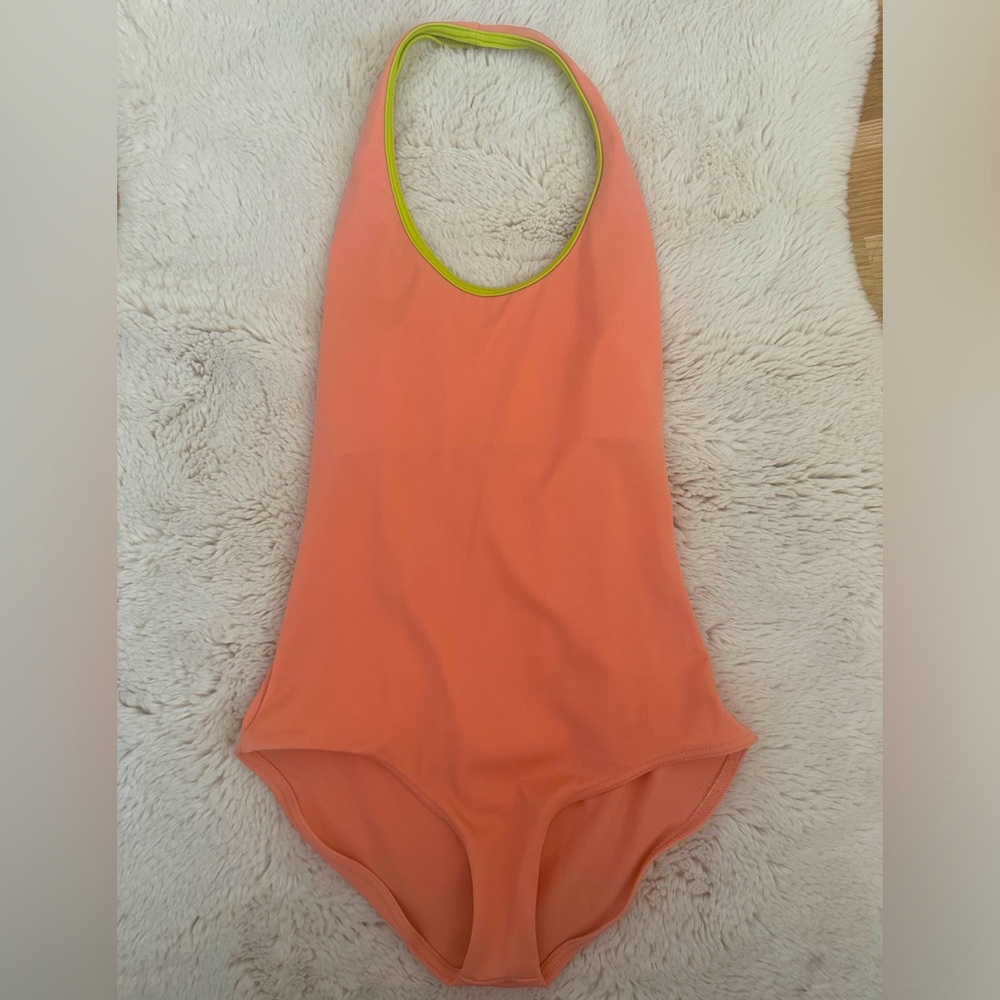YUMIKO small coral/orange yard with green lining